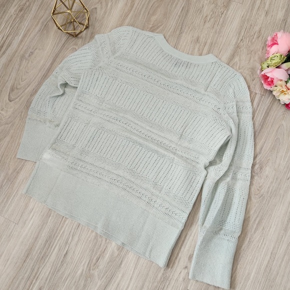 Banana Republic Mint Green Merano Wool Crew Neck Sweater - Picture 4 of 4